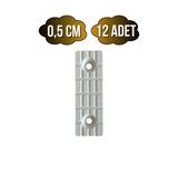 Plastik Beyaz Baza Papuç Dolap Ve Mobilya Ayağı(Beyaz)(Boy:5cm En:1,5Cm Yük:0,5Cm) Beyaz Beyaz - 12 Adet