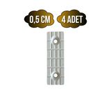 Plastik Beyaz Baza Papuç Dolap Ve Mobilya Ayağı(Beyaz)(Boy:5cm En:1,5Cm Yük:0,5Cm) Beyaz Beyaz - 4 Adet