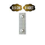 Plastik Beyaz Baza Papuç Dolap Ve Mobilya Ayağı(Beyaz)(Boy:5cm En:1,5Cm Yük:0,5Cm) Beyaz Beyaz - 8 Adet