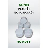 Plastik Boru Kapağı 45 mm (50 Adet) - Antrasit