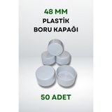 Plastik Boru Kapağı 48 mm (50 Adet) - Antrasit