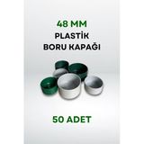 Plastik Boru Kapağı 48 Mm (50 Adet)