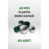 Plastik Boru Kapağı 60 Mm (50 Adet)
