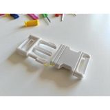 Plastik Çanta Tokası 10 Adet 3 cm Beyaz Plastik Bel , Sırt Çantası Tokası