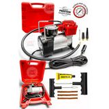 Plastik Çantalı 12V Araba Oto Araç Lastik Şişirme Pompası 150 Psi Metal Gövde Kompresör Lastik Set