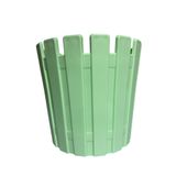 Plastik Çit Desenli Saksı, açık, Yuvarlak, İç ve Dış Mekan Kullanımı için 16x15 cm