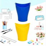 Plastik Çok Amaçlı Sepet 12X14.5 Cm Kulplu Mini Organizer & Çöp Kovası