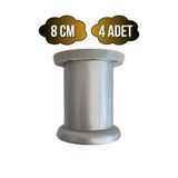 Plastik Düz Gümüş Gri 8Cm Ayarlı Ayak Mobilya Masa Ve Dolap Ayağı(8Cm)(Gümüş Gri) Gri 8Cm 8Cm - 4 Adet
