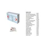 Plastik Ecza Dolabı Lux Beyaz + İlkyardım İçerik Paketi Full Set