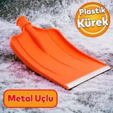 Plastik Faryap Kar Küreme Küreği Ahır Gübre Hayvan Pisliği Temizleme Turuncu 33x38 Cm Kürek