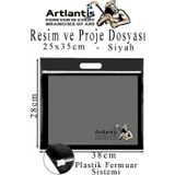 Plastik Fermuarlı Proje Dosyası 25X35 Cm 1 Adet Tutmaçlı 28X38 Cm Resim Ve Proje Ödev Dosyası El Tutmalı