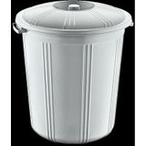 Plastik Fıçı Tip Kapaklı Yuvarlak Klasik Çöp Kovası Kutusu Konteyneri - 45-51-45 Cm. - 70 Litre