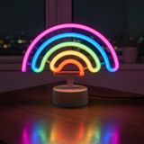 Plastik Gökkuşağı Neon Led Işık – Dekoratif Renkli Masaüstü Ve Ambiyans Aydınlatması (4915) Vitrin