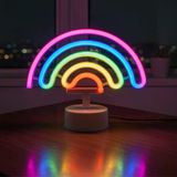 Plastik Gökkuşağı Neon Led Işık – Dekoratif Renkli Masaüstü Ve Ambiyans Aydınlatması (5067) Vitrin