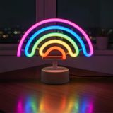 Plastik Gökkuşağı Neon Led Işık – Dekoratif Renkli Masaüstü Ve Ambiyans Aydınlatması (5433) Vitrin