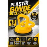 Plastik Gövde Tekli Vantuz 12,5 cm – 40 Kg Taşıma Kapasiteli Cam Taşıma Vantuzu, Fayans Kaldırma Aparatı