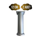 Plastik Gümüş Ayarlı Ayak Mobilya Masa Ve Dolap Ayağı(12Cm - 15Cm)(Gümüş - Gri) Gümüş 12Cm 12Cm - 2 Adet