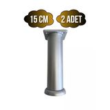 Plastik Gümüş Ayarlı Ayak Mobilya Masa Ve Dolap Ayağı(12Cm - 15Cm)(Gümüş - Gri) Gümüş 15Cm 15Cm - 2 Adet