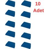 Plastik Hamur Kazıyıcı Dikdörtgen Mavi Büyük 10 Adet Dikdörtgen Mavi 19X12,5 cm 10 Ad