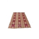 Plastik Hasır Kilim 1. Kalite - Çift Mekik Dokuma, Leke Tutmaz, Balkon Bahçe Kamp için Yer Hasırı Sergi Kilimi (Kahverengi, 120 x 230 CM)