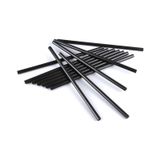 Plastik İnce Kokteyl Pipeti Siyah 18 CM 1000 Adet