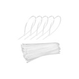Plastik Kablo Bağı, 100 Adet, Dayanıklı, Kablo Tutturma Bağı, 6,6 Naylon, Kablo Kelepçesi, Tel Bağı Seti, Elektrik Tesisatı, Ofis, Ev Kullanımı Için Kablo Düzenleyici (Beyaz, 3,6X200 Mm) - standart