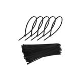 Plastik Kablo Bağı, 100 Adet, Isıya Dayanıklı, Kablo Tutturma Bağı, 6,6 Naylon, Kablo Kelepçesi, Tel Bağı Seti, Elektrik Tesisatı, Ofis, Ev Kullanımı Için Kablo Düzenleyici (Siyah, 3,6X200 Mm)