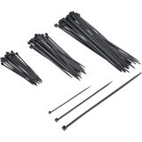 Plastik Kablo Bağı Cırt Kelepçe Set 100 mm - 150 mm - 250 mm X 2.5 mm Siyah (20 şer adet X 3) 60 Adet