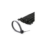 Plastik Kablo Kelepçesi, Siyah, 100 Adet, Bağlama Seti (4.8 x 300 mm)