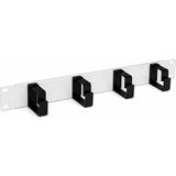 Plastik Kancalı 1u 19" Kablo Düzenleyici Yatay Organizer