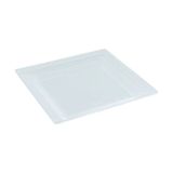 Plastik Kare Tabak Şeffaf 18 cm - 10 Adet