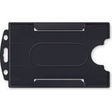 plastik kart muhafaza kabı dikey 54x86mm siyah (50 li paket) - Yok