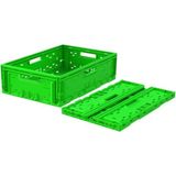Plastik Kasa Piknik Sepeti Katlanır Kasa 40*60*16 Oyuncak Sepeti - Ahşap - Seçenek 1