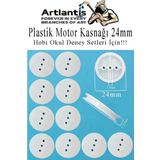 Plastik Kasnak 24 Mm 10 Lu 1 Paket Tekerlek Yuvarlak Kasnak Oyuncak Çıkrık Makara 2.4 Cm Motor Kasnağı Deney Okul Hobi