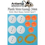 Plastik Kasnak 24Mm Ve 6.5Mm 10 Lu 1 Paket Tekerlek Yuvarlak Kasnak Oyuncak Çıkrık Makara Motor Kasnağı Deney Okul Hobi