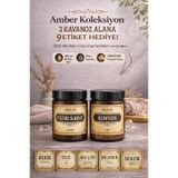 Plastik Kavanoz Seti, 2 Adet 500 Ml Ve Gıda Temalı Etiket Amber