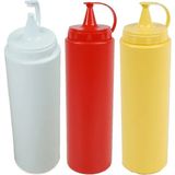 Plastik Ketçap, Mayonez, Sos Şişesi 700 ml - kırmzı