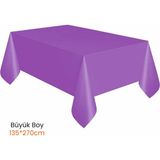 Plastik Kullan At Büyük Boy Mor Renk Masa Örtüsü 135*270CM