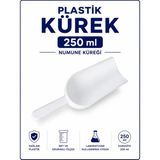 Plastik Kürek - 250ML - Dibi Düz - Numune Küreği
