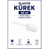Plastik Kürek - 60ML - Dibi Düz - Uzun Saplı