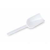 Plastik Kürek Beyaz - 60ml - Dibi Düz - Uzun Saplı