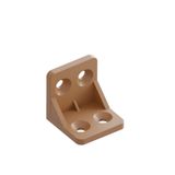 Plastik L Köşe Bağlantı Elemanı, 28x28x28 mm, Montaj Vidaları Dahil, 10 Adet (Kahverengi)