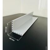Plastik L Profil Köşebent 40x40 mm 4 Adet x 1 Metre Çift Cidarlı | UV ve Su Dayanımlı, Hafif ve Sağlam Yapı, Siyah, Gri, Beyaz Renk, Darbe Dayanımlı, Parlak Yüzey