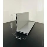 Plastik L Profil Köşebent 60x90 mm 4 Adet x 1 Metre Çift Cidarlı, Gri