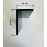 Plastik L Profil Köşebent 60x90 mm 4 Adet x 2 Metre Çift Cidarlı, Siyah | UV ve Su Dayanımlı, Hafif ve Sağlam Yapı, Siyah, Gri, Beyaz Renk, Darbe Dayanımlı, Parlak Yüzey