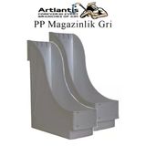 Plastik Magazinlik Gri 2 Adet Plastik Kutu Klasörü Magazinlik A4 Dosya ve Masa Düzenleyici Sınıf Ev Ofis