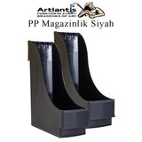 Plastik Magazinlik Siyah 2 Adet Plastik Kutu Klasörü Magazinlik A4 Dosya ve Masa Düzenleyici Sınıf Ev Ofis