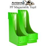 Plastik Magazinlik Yeşil 2 Adet Plastik Kutu Klasörü Magazinlik A4 Dosya Ve Masa Düzenleyici Sınıf Ev Ofis