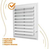 Plastik Menfez 55X65 - Beyaz - 1 Adet