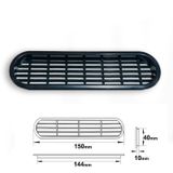 PLASTİK MENFEZ OVAL SİYAH